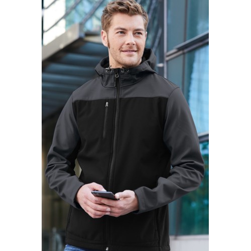 Mens soft shell discount jacket with hood